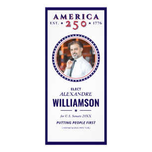 America 250 Democratic Political Outreach Campaign Rack Card