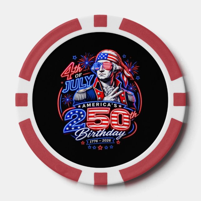 America 250 Deuce Poker Chips (Front)