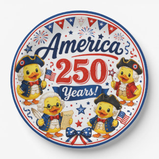 America 250 Duckies Celebration Paper Bowls Plate