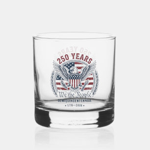 America 250 Eagle Emblem • Patriotic Heritage Whiskey Glass
