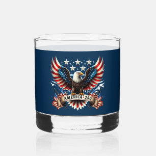 America 250 Eagle Emblem  Whiskey Glass
