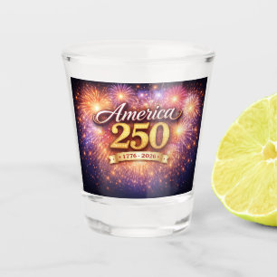 America 250 Fireworks Commemorative Shot Glass
