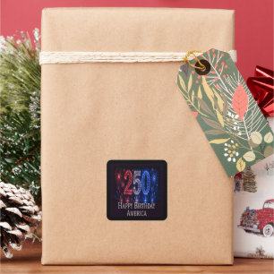  America 250 Fireworks Patriotic square Sticker