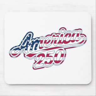 America 250 Flag Script Semiquincentennial Design Mouse Pad