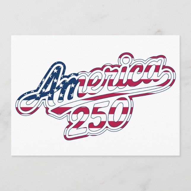 America 250 Flag Script Semiquincentennial Design Program (Front)