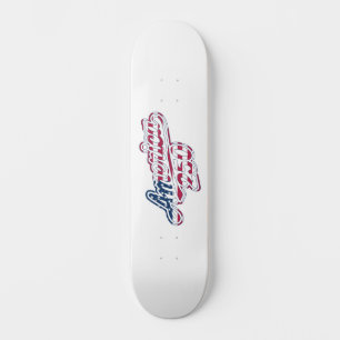 America 250 Flag Script Semiquincentennial Design Skateboard