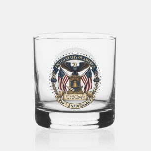 America 250 Liberty Eagle – Historic Anniversary Whiskey Glass