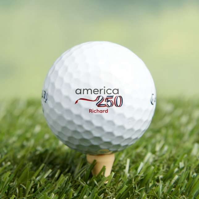 America 250 Monogram Golf Balls - Callaway Gift (Insitu Tee)