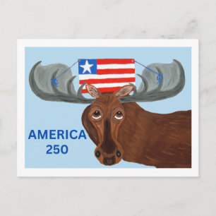 America 250 Moose Invitation Postcard