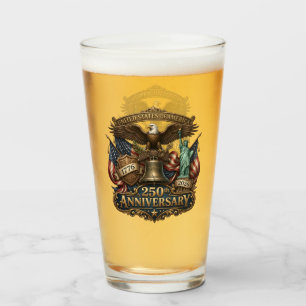 America 250 Patriotic Eagle & Liberty Tribute  Glass