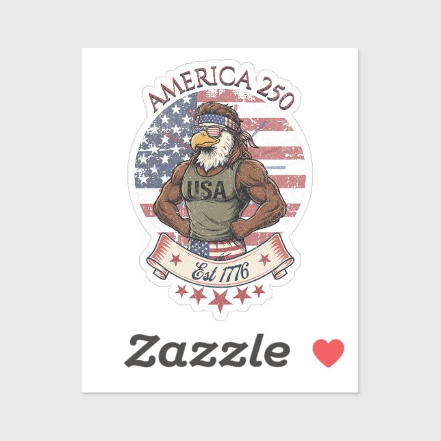 America 250 Patriotic Eagle Strength Art (Sheet)