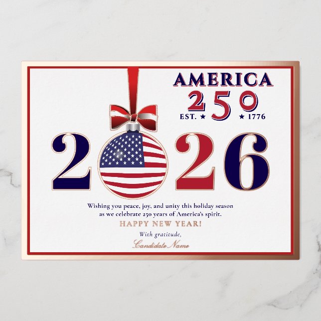 America 250 Patriotic Holiday 2025 Red Republican (Front)