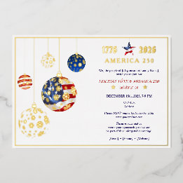 America 250 Patriotic Holiday Fête Anniversary Red