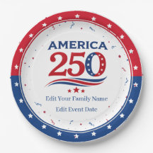 AMERICA 250 - Personalised Reunion Red White Blue