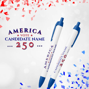 America 250 Political Election Campaign Candidate Black Ink Pen