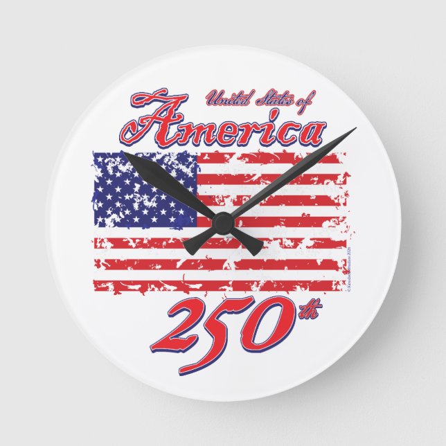 America 250 round clock (Front)