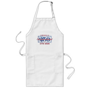 America 250 Semiquincentennial Graphic – 1776-2026 Long Apron