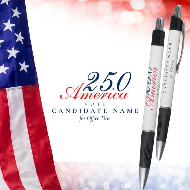 America 250 Semiquincentennial Patriotic Custom (America 250 Semiquincentennial Patriotic Custom Keepsake for Campaign donors volunteers staff Pen)