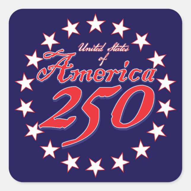 America 250 square sticker (Front)