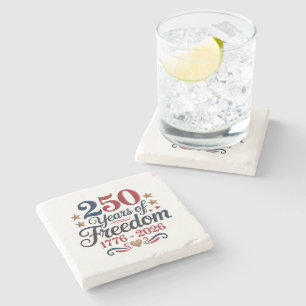 America 250 stone coaster