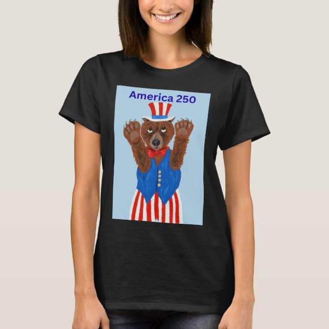  America 250 Uncle Sam Bear  T-Shirt (Front)