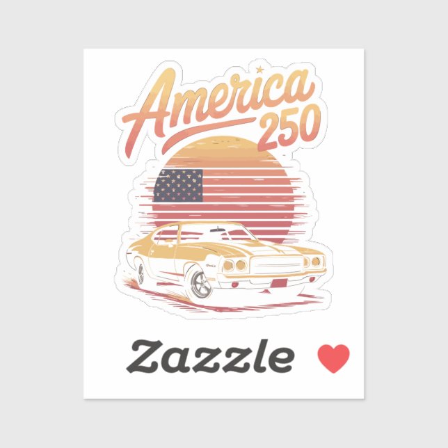 America 250 US Retro Sunset (Sheet)