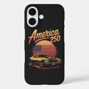 America 250 US Retro Sunset iPhone 16 Case