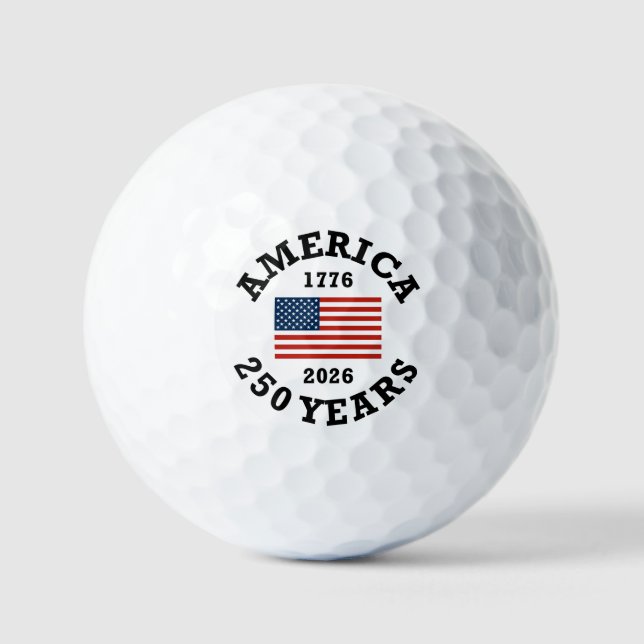 America 250 w/Flag Golf Balls (Front)
