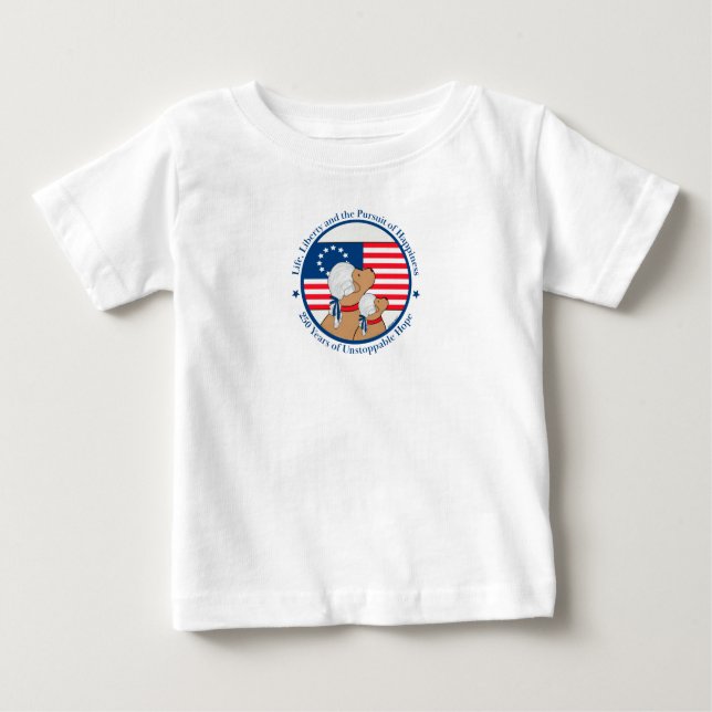 America 250 Year Founding Fathers Kids Baby T-Shirt (Front)