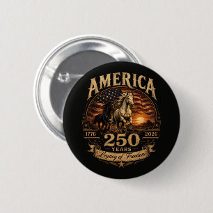 America 250 Years 1776 2026 Centennial 6 Cm Round Badge