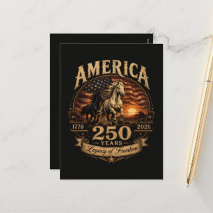America 250 Years 1776 2026 Centennial Holiday Postcard