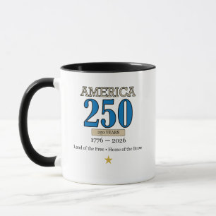 America 250 Years 1776–2026 Vintage Patriotic Eagl Mug