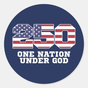 America 250 Years 250th Anniversary Independence Classic Round Sticker