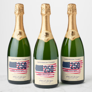 America 250 Years 250th Anniversary Independence Sparkling Wine Label