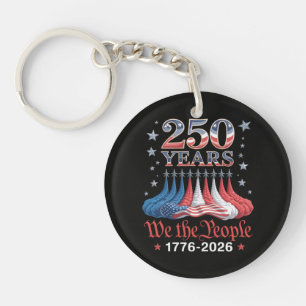 America 250 Years 4th of July Key Ring