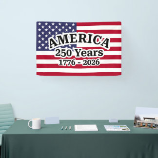 America 250 Years Flag Banner
