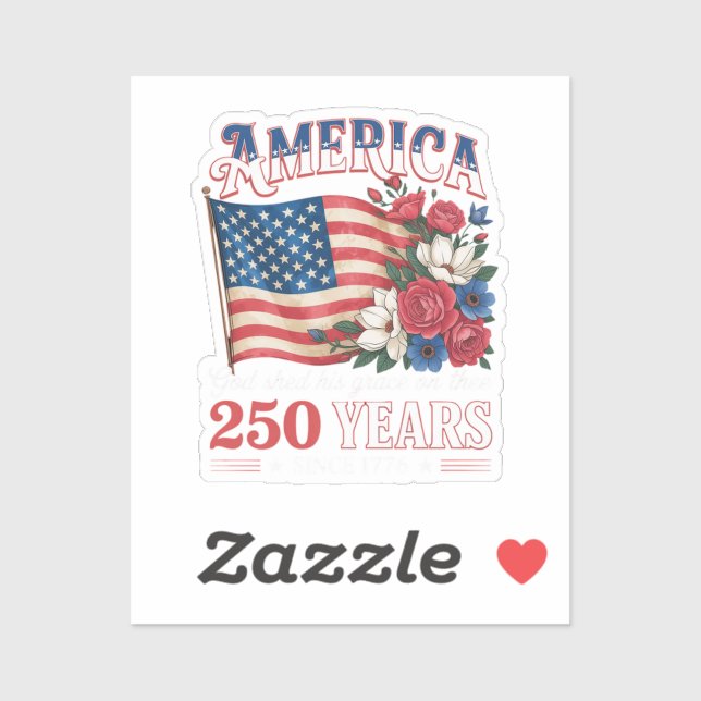 America 250 Years Flag Floral (Sheet)