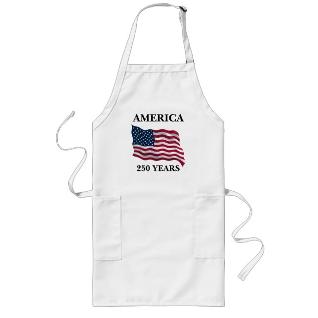 America 250 Years Flag Long Apron (Front)