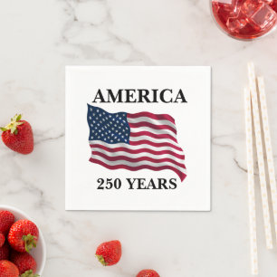 America 250 Years Flag Napkin