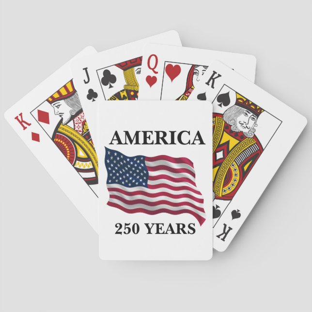 America 250 Years Flag Playing Cards (Back)
