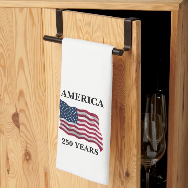 America 250 Years Flag Tea Towel (Thirds Fold)