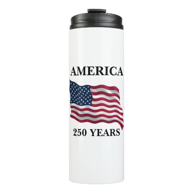 America 250 Years Flag Thermal Tumbler (Front)
