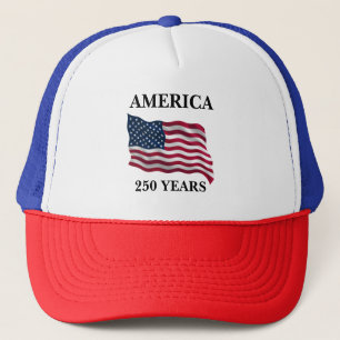America 250 Years Flag Trucker Hat