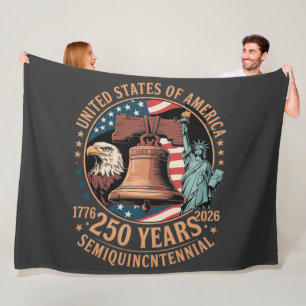 America 250 Years Fleece Blanket