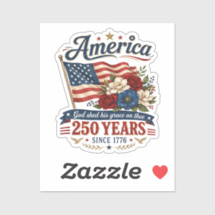 America 250 Years Floral Flag