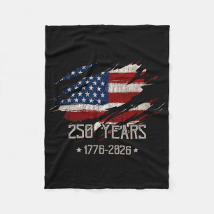 America 250 Years Independence 1776 2026 Fleece Blanket