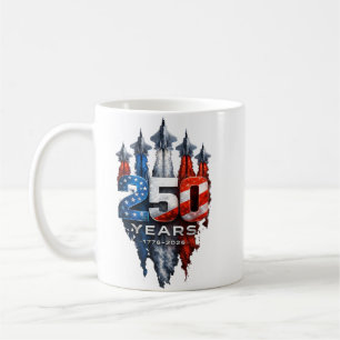 America 250 Years Mug – Patriotic Fighter Jets 177
