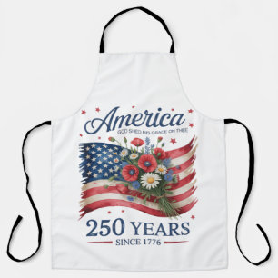 America 250 Years of Freedom 1776 2026 Apron