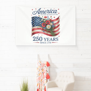America 250 Years of Freedom 1776 2026 Banner