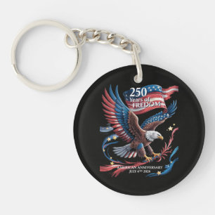 America 250 Years of Freedom 1776-2026 Key Ring